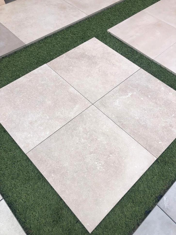 keramische terrastegels belgo sand 60x60x2 actie partijtegel, Tuin en Terras, Tegels en Klinkers, Nieuw, Terrastegels, Keramiek