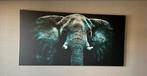 Canvas Schilderij Olifant - 140x70cm, Antiek en Kunst, Ophalen