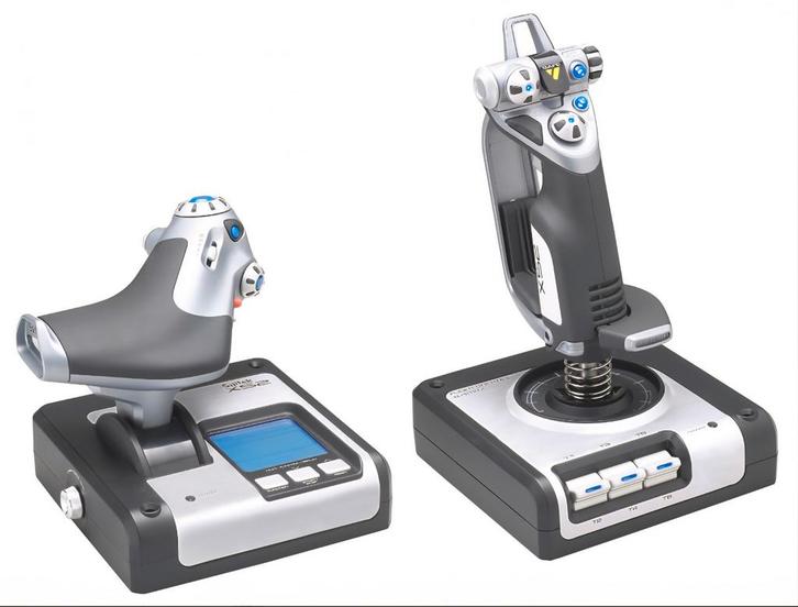 Logitech G Saitek X52 Flight Control System, Computers en Software, Joysticks, Gebruikt, Ophalen of Verzenden