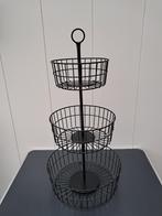 Etagere / fruitschaal 3 etage's zwart, Huis en Inrichting, Woonaccessoires | Etagères, Ophalen of Verzenden, Zo goed als nieuw