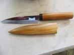 Klassiek Japans mes in houten schede, vlijm scherp, Ophalen of Verzenden