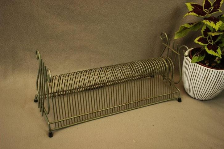 Vintage Vinyl Platen Houder - LP Houder, Huis en Inrichting, Woonaccessoires | Cd- en Dvd-rekken, Cd's, Metaal, Ophalen of Verzenden