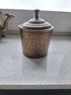 Antieke Bronzen Tabak Pot met Deksel, Antiek en Kunst, Ophalen of Verzenden, Brons