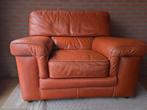 Mooie, zware leren fauteuil - Weg wegens nieuwe inrichting, Huis en Inrichting, Fauteuils, Gebruikt, Vintage, Ophalen of Verzenden
