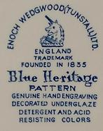 TK 1 BORD ENOCH Wedgwood TUNSTALL Heritage Blue Onion 25EUR, Ophalen of Verzenden, Zo goed als nieuw, Bord(en), Overige stijlen