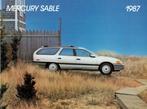 Folder Mercury Sable (Canadese uitgave - 1987), Verzenden, Gelezen, Overige merken