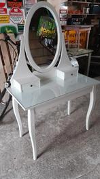 Ikea Hemnes kaptafel wit met spiegel, Ophalen, 100 tot 150 cm, 50 tot 100 cm, Zo goed als nieuw