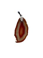Agaat edelsteen schijf hanger, Overige merken, Zo goed als nieuw, 1 bedel, Edelsteen