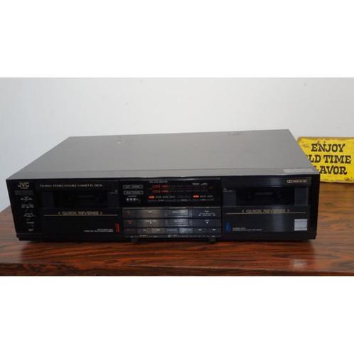 Goed JVC TD-W60 cassettedeck - dubbel, Audio, Tv en Foto, Cassettedecks, Dubbel, JVC, Auto-reverse, Tiptoetsen, High speed dubbing