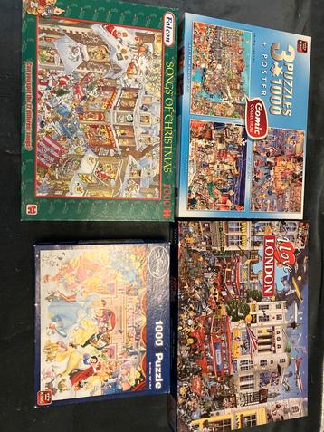 Vier Legpuzzels: Falcon, King, Disney, Gibsons beschikbaar voor biedingen
