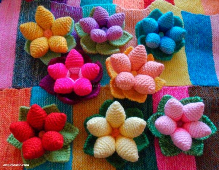 Uniek gebreide bloemen schaaltjes, Hobby en Vrije tijd, Breien en Haken, Nieuw, Breien, Overige typen, Verzenden