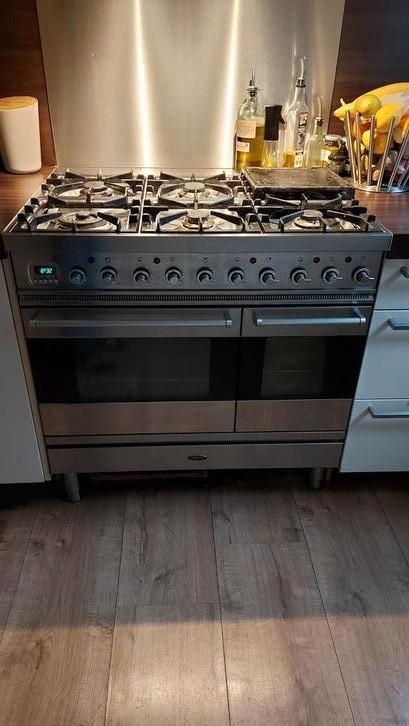 Boretti 6 pits gasfornuis met 2 ovens, Huis en Inrichting, Keuken | Keukenelementen, Gebruikt, Minder dan 100 cm, 50 tot 100 cm