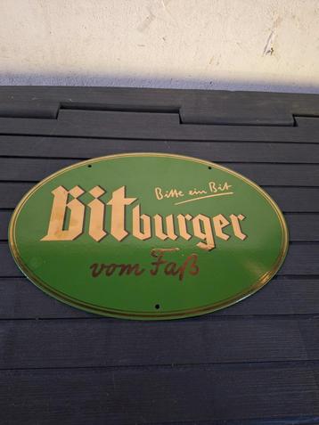 Bitburger vom tab Emaille Reclamebord bitte ein bit beschikbaar voor biedingen