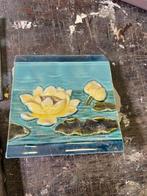 Partij oude tegels – art deco, sierranden en reliëftegels, Doe-het-zelf en Verbouw, Tegels, Ophalen, Gebruikt, Minder dan 20 cm