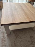 Hardhouten eikensalontafel 1mx1m, Huis en Inrichting, Tafels | Salontafels, Ophalen, Gebruikt, 50 tot 100 cm, 50 tot 100 cm