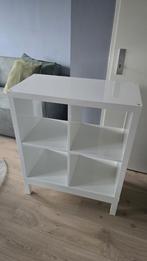 Kallax, 4 vakken hoogglans wit op pootjes, Huis en Inrichting, Ophalen, Gebruikt, 25 tot 50 cm, Minder dan 100 cm