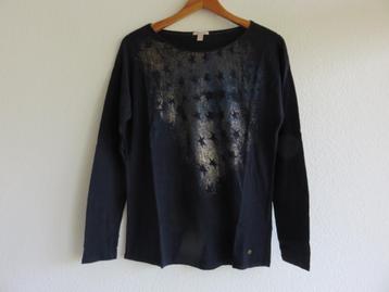 Esprit donkerblauwe longsleeve met sterren print & glitter M beschikbaar voor biedingen
