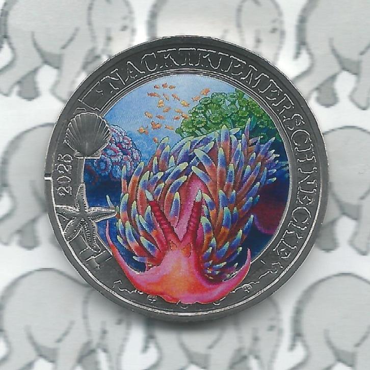 Oostenrijk 3 euro 2025 (11 van 12)"Doridid naaktslak", Postzegels en Munten, Munten | Europa | Euromunten, Losse munt, Overige waardes