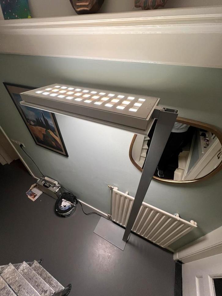 Philips Savio Staande Lamp - Dimbaar, Huis en Inrichting, Lampen | Vloerlampen, Gebruikt, 150 tot 200 cm, Metaal, Ophalen