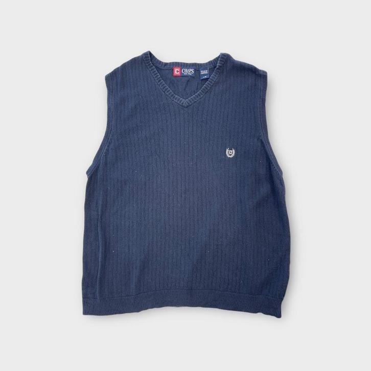 Chaps Ralph Lauren heren spencer maat L, Kleding | Heren, Truien en Vesten, Gedragen, Maat 52/54 (L), Blauw, Ophalen of Verzenden