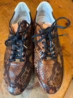 Fred de la Bretoniere Sneakers - Slangenprint, Kleding | Heren, Ophalen of Verzenden, Zo goed als nieuw, Bruin, Sneakers of Gympen