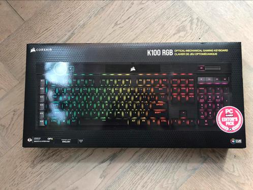 CORSAIR K100 RGB TOETSENBORD, Computers en Software, Toetsenborden, Zo goed als nieuw, Qwerty, Bedraad, Ergonomisch, Gaming toetsenbord