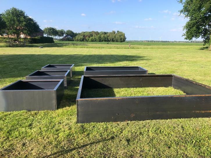 Cortenstalen Bloembakken, Alle maten leverbaar!!, Tuin en Terras, Bloembakken en Plantenbakken, Nieuw, Metaal, Binnen, Balkon