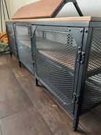 Ikea fjallbo tv meubel met wandplank, Ophalen, Zo goed als nieuw, Metaal, Minder dan 100 cm