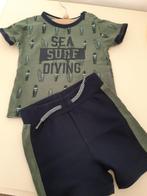 Korte broek setje zomer 62 blauw/groen, Dirkje, Ophalen of Verzenden, Zo goed als nieuw, Setje