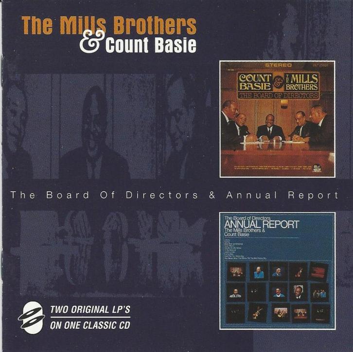 The Mills Brothers & Count Basie - Board of directors = 3,99, Cd's en Dvd's, Cd's | Jazz en Blues, Zo goed als nieuw, Jazz, 1960 tot 1980