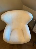 Teddy / Boucle stoel wit/beige nieuw, Huis en Inrichting, Fauteuils, Ophalen, Zo goed als nieuw, 75 tot 100 cm, Minder dan 50 cm
