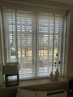 Witte Houten Jaloezieën - Set van 6, Ophalen, Gebruikt, 100 tot 150 cm, Wit