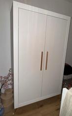 Bopita Fenna Kledingkast Wit / Naturel 2-Deurs, Ophalen, Scandinavisch design, 100 tot 150 cm, Eikenhout