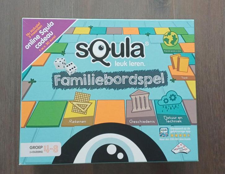 Spel 'Squla Familiebordspel', Hobby en Vrije tijd, Gezelschapsspellen | Bordspellen, Gebruikt, Ophalen of Verzenden