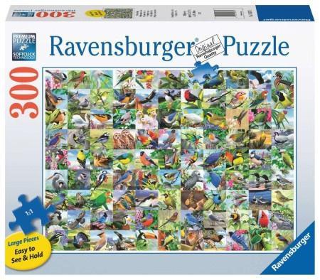 Ravensburger - 99 Delightful Birds - 300XL stukjes, Hobby en Vrije tijd, Denksport en Puzzels, Nieuw, Legpuzzel, Minder dan 500 stukjes