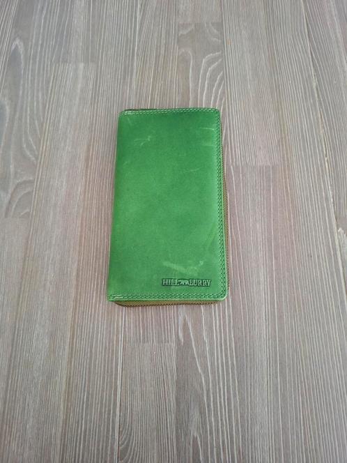 Nieuw Hill Burry portomonee echt leer Groen, Sieraden, Tassen en Uiterlijk, Portemonnees, Nieuw, Overige merken, Groen, Leer, Ophalen of Verzenden