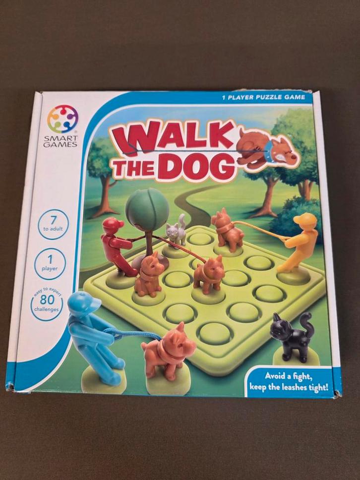 Walk the Dog - Smart Games Puzzelspel spel speldje, Hobby en Vrije tijd, Gezelschapsspellen | Bordspellen, Zo goed als nieuw, Een of twee spelers