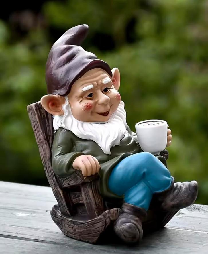 Tuinkabouter in Stoel – Kabouter Beeldje Tuindecoratie, Tuin en Terras, Tuinbeelden, Nieuw, Tuinkabouter, Verzenden