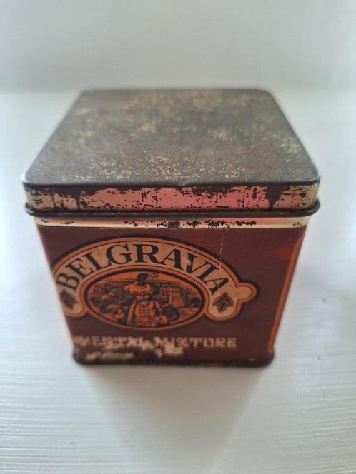 Vintage Belgravia tabak oriental mixture blik, Verzamelen, Blikken, Gebruikt, Ophalen of Verzenden