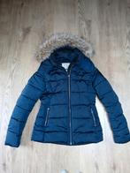 Bien Bleu winterjas met afneembare bontkraag - Maat S blauw, Blauw, Ophalen of Verzenden, Zo goed als nieuw, Maat 36 (S)