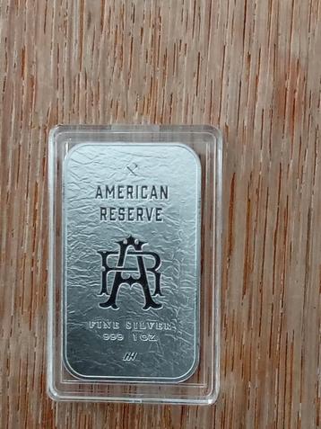 1 Oz 999 zilverbaar American Reserve / Vrijheidsbeeld  beschikbaar voor biedingen