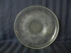 Glazen schaal met grijs tincraquele Copier Leerdam b 23,8 cm, Antiek en Kunst, Antiek | Glas en Kristal, Ophalen of Verzenden