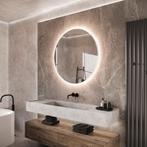 Design Badkamerspiegel LED 60cm Rond Anticondens Modern warm, Verzenden, Rond, Zo goed als nieuw, Minder dan 100 cm