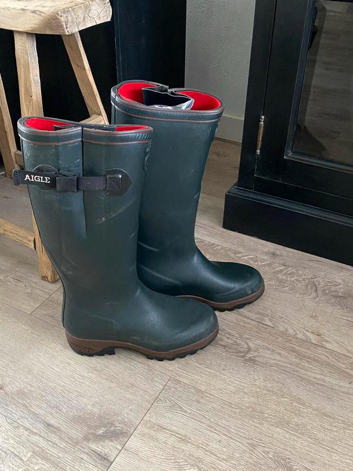 Aigle Regenlaarzen - Maat 41, Kleding | Dames, Schoenen, Zo goed als nieuw, Regenlaarzen, Groen, Ophalen of Verzenden