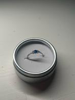 Zilveren ring met blauwe steen - Maat 57, 18 tot 19, Blauw, Nieuw, Ophalen of Verzenden