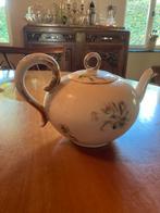 Antieke Porseleinen Theepot met Bloemen Decoratie, Ophalen of Verzenden
