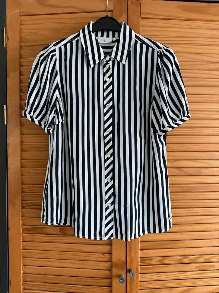 HV Society / HV Polo blouse maat 36, Kleding | Dames, Blouses en Tunieken, Zo goed als nieuw, Maat 36 (S), Blauw, Ophalen of Verzenden