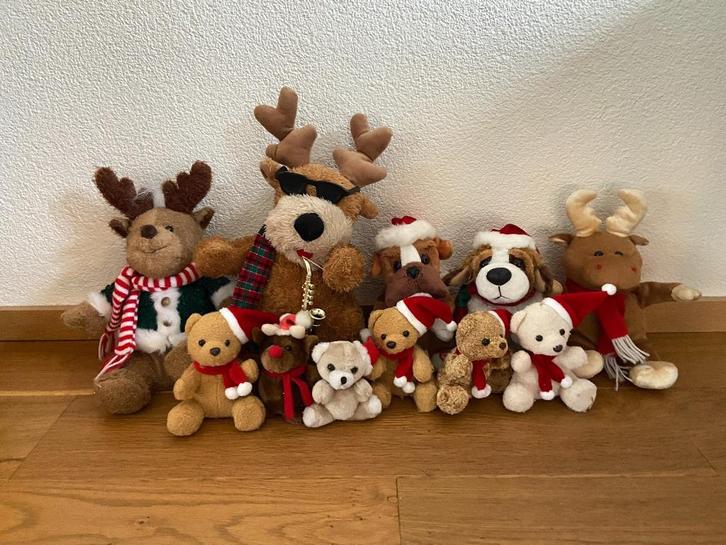 10 verschillende kerstberen (van 10 tot 37 cm), Diversen, Kerst, Nieuw, Ophalen of Verzenden