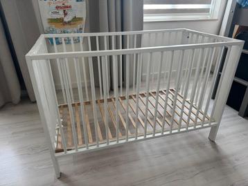 Inklapbare houten ledikant, wit, 60x120 cm beschikbaar voor biedingen