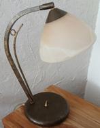 Tafellamp Bolzano verstelbaar met amberkleurig Murano glas, Ophalen of Verzenden, Zo goed als nieuw, Glas, Minder dan 50 cm
